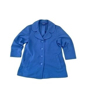 Pendleton Classic Timeless Blue Button Front‎ 3/4 Sleeve Blazer Jacket